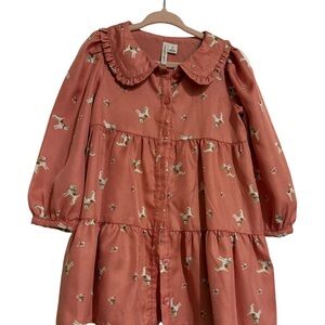 Janie and Jack Pink Dress with Animal Print